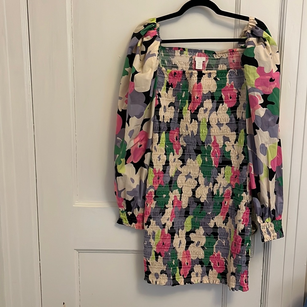 H&M bright flower print dress